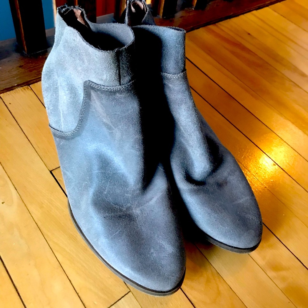 Gray Lucky Brand Low Healed Boots 9.5